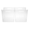 Sterilite Wide Shelf Bin Organizing Plastic Container, Home Kitchen or Office Storage Tote, Open Top Basket with Handles, 12 Pack, Clear - image 4 of 4