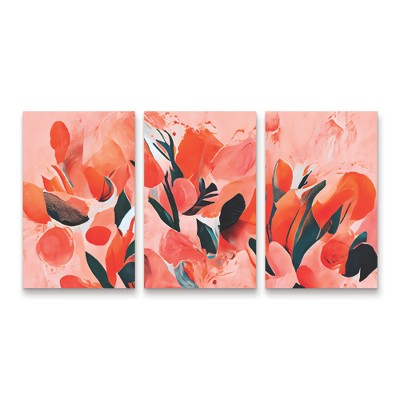Trademark Fine Art Treechild Wild Tulips 3 Piece Panel Set Art