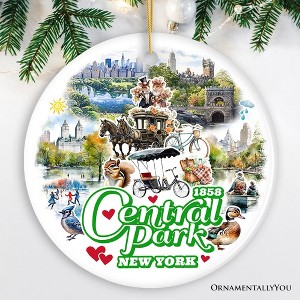 Serene Central Park New York Landmarks Ornament, American Urban Oasis Heritage Gift and Travel Souvenir| OrnamentallyYou - 1 of 4