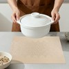 REGALWOVEN Farmhouse Placemats Set of 6 Plastic Placemats for Dining Table Decor Washable Kitchen Table Mat with Rhombic Pattern - 4 of 4