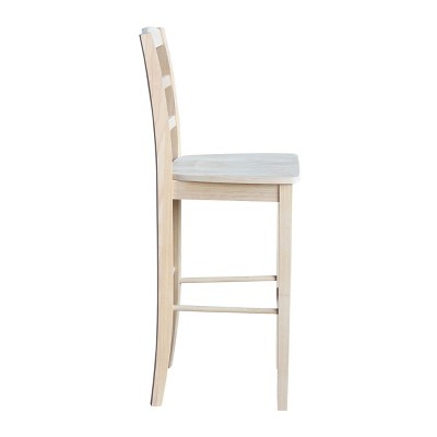 Madrid 30-Inch Unfinished Parawood Bar Stool