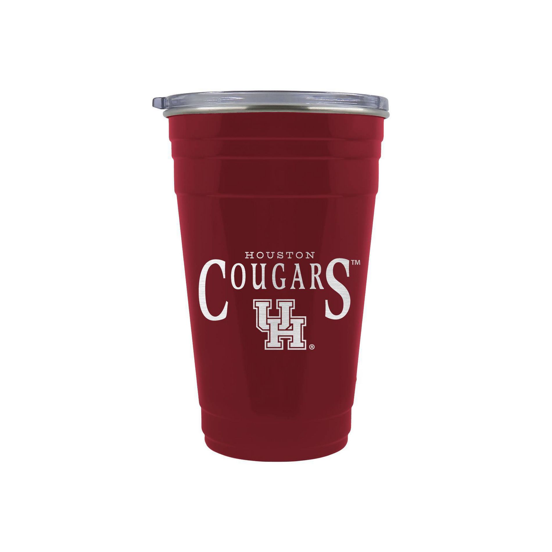 NCAA Houston Cougars Tailgater Tumbler - 22oz: Stainless Steel, Acrylic Lid