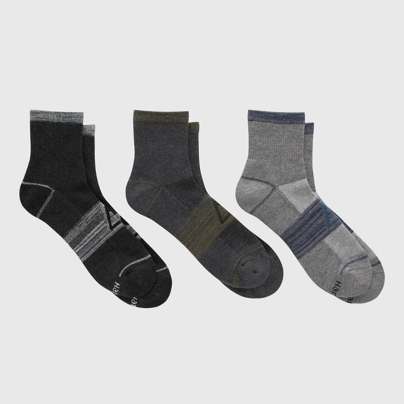 Hanes Premium Men&#39;s Explorer Full Cushion Ankle Socks 3pk - Charcoal Gray 6-12, 2 of 4