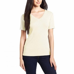 Women's Short Sleeve Mid-V Neck Tee - three dots - 1 of 1
