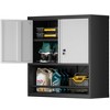 Wall-Mounted Metal 2-Door Storage Cabinet with Adjustable Shelves, Lockable Steel Pantry & Organizer for Kitchen, Office & Garage - 3 of 4