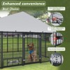 Large Outdoor Dog Kennel with Roof Cover, 9.6x9.3x6.2ft Heavy Duty Metal Dog Run Enclosure, Pet Playpen Fence for Backyard or Garden - Nertpow - 2 of 4