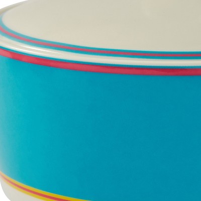 Turquoise Porcelain 12oz Sugar Bowl with Lid