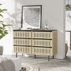 NicBex Natural Fluted Bedroom Dressers with Drawers,Wooden Dresser Chest,Chest of Drawers for Bedroom,Entryway - 2 of 4