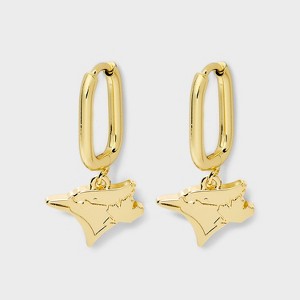 Bijoux Sport by Luv Aj MLB Gold Logo Huggie Earrings - 1 of 3