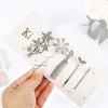 Unique Bargains Girl's Simple Cute Style Metal Non-Slip Hair Clip Silver Tone 1 Set of 5 Pcs - 2 of 4