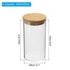 Unique Bargains Kitchen Food Storage Glass Jar with Airtight Bamboo Lid 2 Pcs - 2 of 4