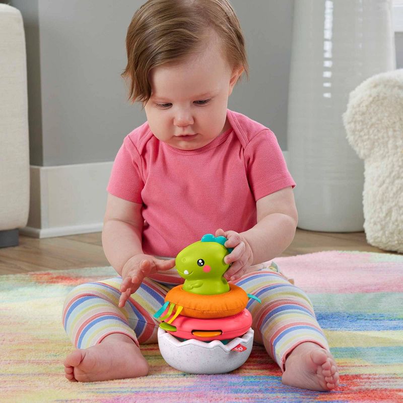 Fisher-Price Paradise Pals Wobble &#38; Stack Dino, 2 of 5