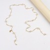 Anna-Kaci Women's Faux Pearl Waist Chain Belt with Layered Drop Strand Detail 43.5 - Gold - 2 of 4