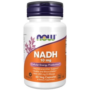 NADH 10mg with 200mg Ribose by Now Foods  -  60 VegCap - 1 of 3