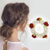 Unique Bargains Grace Arrow Grid Long Pearl Ribbon Hair Elastic Band 1 Pc - 2 of 4