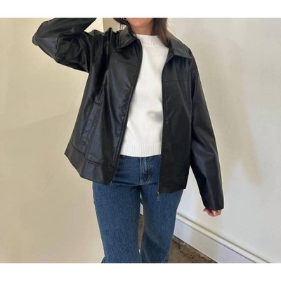 Women's Pepper Faux Leather Jacket - needii