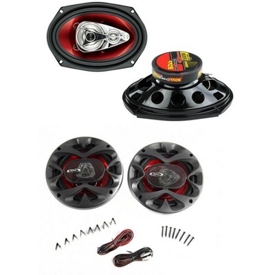 BOSS Chaos CH6940 6x9" 500W 4-Way + CH6520 250W 2-Way Car Coaxial Audio Speakers