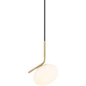 Possini Euro Design Possini Euro Gwynn 12" Wide Black and Gold Mini Pendant - 1 of 4