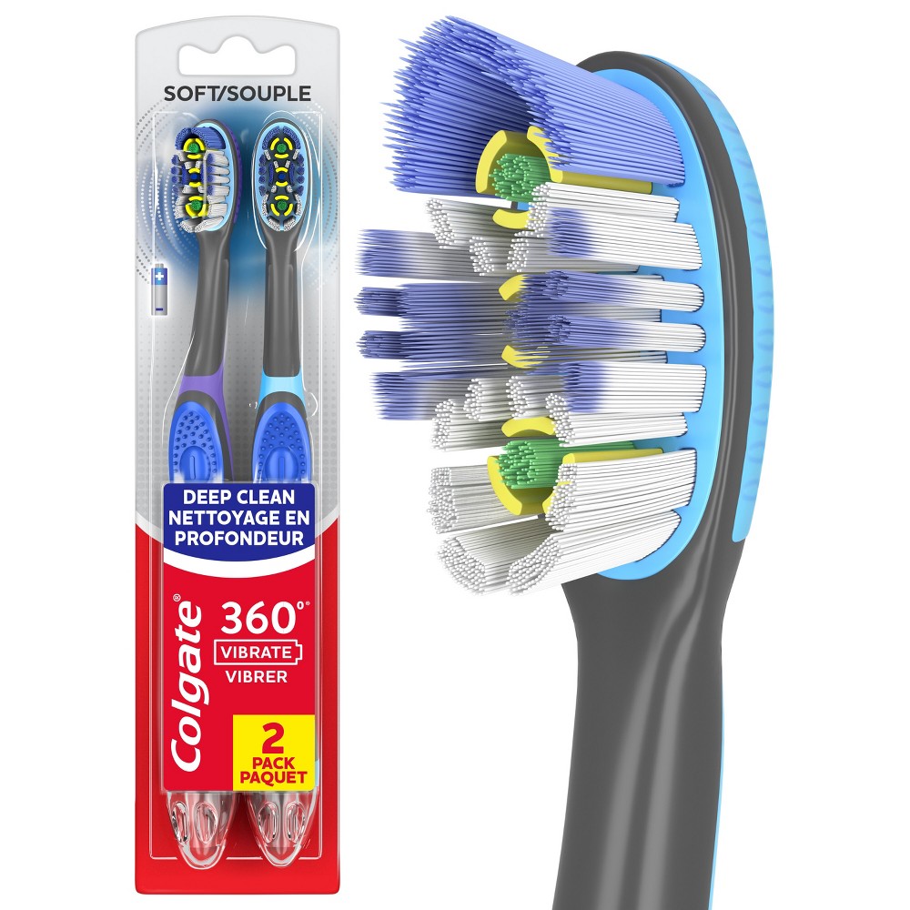 Photos - Electric Toothbrush Colgate 360 Total Advanced Floss-Tip Sonic Powered Toothbrush Soft - 2ct 