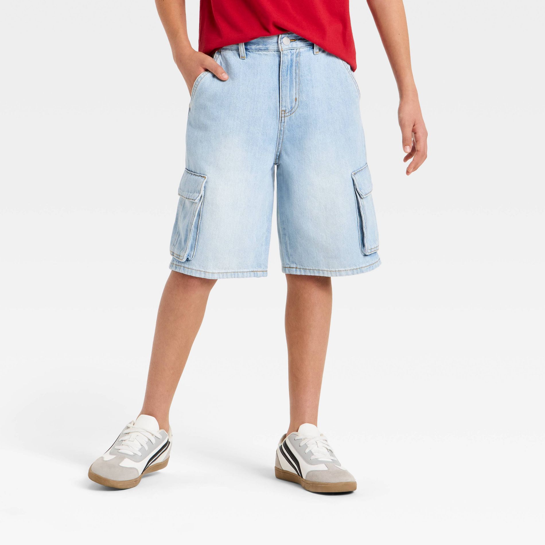 Boys' Baggy Cargo Denim Shorts - art class™