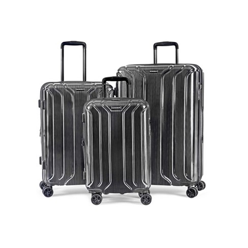 New York Elite Lightweight Expandable 3 Piece Spinner Luggage Set 3 Packing Cubes 19.4 23.4 28 Charcoal Target