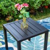 3pc Patio Dining Set with Small Square Table & 360 Swivel Padded Arm Chairs - Captiva Designs: Weather-Resistant Outdoor Furniture - 3 of 4