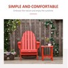 Folding Adirondack Chair, HDPE Fire Pit Chair, Weather Resistant Outdoor Chair for Patio, Garden, Lawn - 4 of 4