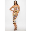 Slickblue Cross Back Marble Bodycon Midi Dress, Multicolor Print, Stretchy Fabric, Slip-On Fit, Size S-L - 2 of 4