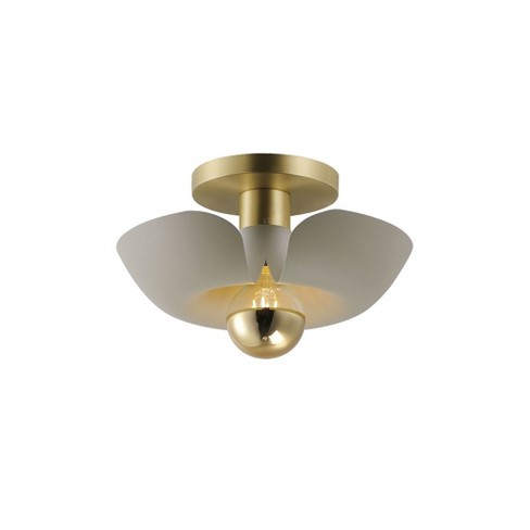 Maxim Lighting Poppy 1 - Light Flush Mount in  Silver Gold/Satin Brass - image 1 of 1