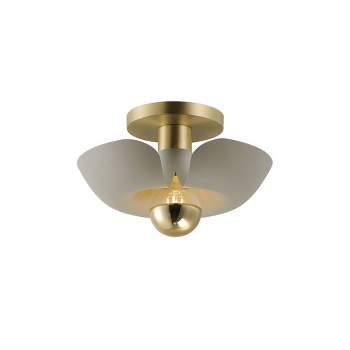 Maxim Lighting Poppy 1 - Light Flush Mount in  Silver Gold/Satin Brass