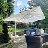 PURPLE LEAF  Patio Umbrella White Cantilever Offset Umbrella Rectangle Outdoor Umbrella with 360-degree Rotation - 2 of 4