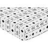 Sweet Jojo Designs Boy or Girl Gender Neutral Unisex Baby Fitted Crib Sheet Boho Geometric White and Black - 3 of 4