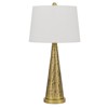 Cal Lighting Cusago metal table lamp with taper hardback drum shade - 4 of 4