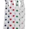 Bacati - Stars Boys Swaddling Muslin Blankets of 4 (Navy,Green, Red,Gray) - 3 of 4