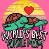 Women's Design By Humans World's Best Turtle Mom Retro Stripes By animalshop Racerback Tank Top - 2 of 2
