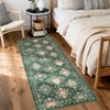 Modern Area Rug Elegant Floral Durable Stain-Resistant Fabric Washable Waterproof Perfect Rug for Living Room Bedroom - 3 of 4