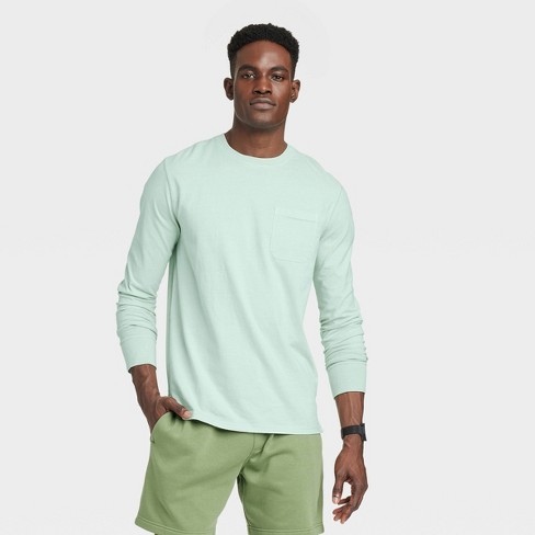Men's Standard Fit Long Sleeve Crewneck T-shirt - Goodfellow & Co™ : Target