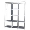 Neat Living Portable Wardrobe Closet Organizer with Cover, Shelves, and Rods for Clothes, Gray – Vertical Hanging Clothing Rack for Coats and Shoes - 3 of 3