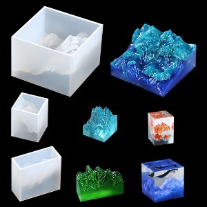 JDICTION Mountain Resin Molds (3Pcs) - Iceberg Silicone Molds for Epoxy Resin, DIY Micro Landscape, Polymer Clay Crafts & Paperweight - 1 of 4