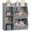 Kids Bookshelf and Toy Storage Organizer, 3-Tier Children Wooden Bookcase, 5 Cube Double Side Toy Storage Display with Spacious Top Shelf - 2 of 4