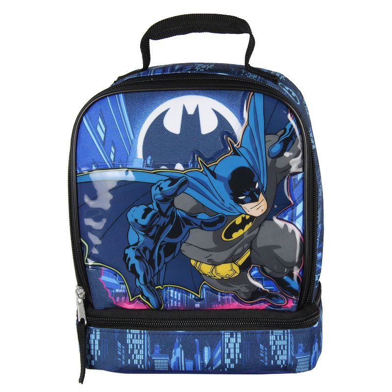 DC Comics The Batman Lunch Box Insulated Dual Compartment Superhero Lunch Bag Black, 2 of 7