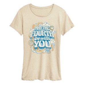 Women's - Star Wars - May The Fourth Be With You Short Sleeve Graphic T-Shirt - 1 of 4