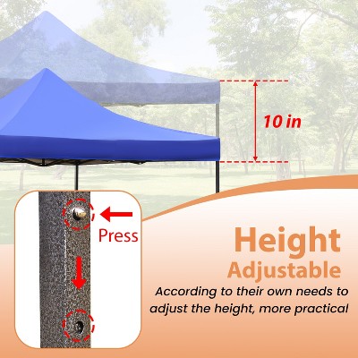Blue 10x10 Waterproof Pop Up Canopy Tent with Sand Bags