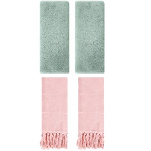 REGALWOVEN 4 Pcs Cotton Bathroom Hand Towels - 1 of 4