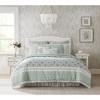 PAGED Comforter Set 9 Piece Cotton Percale Bedding Set with Comforter, Decorative Pillows, Lace Taping Embellishment - 2 of 4