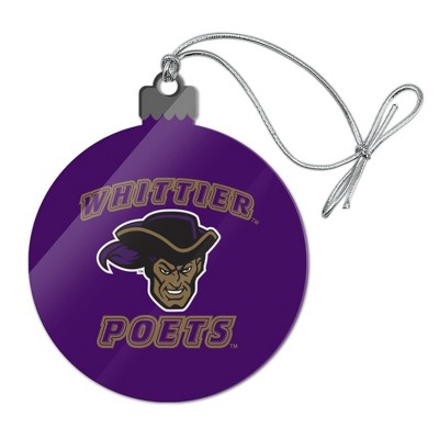 Whittier College Poets Logo Acrylic Christmas Tree Holiday Ornament