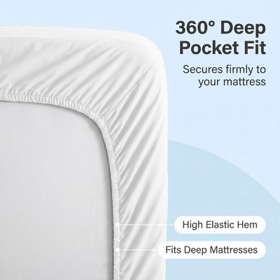 NTBAY 4 Piece Cooling Blanket Set, Q-Max 0.43 Cooling Blanket with Fitted Sheet & 2 Pillowcases, Lightweight Summer Bedding, Aqua, Queen — фото 7