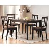 Simple Relax Set of 2 Upholstered Side Chairs with Tapered Legs in Espresso and Dark Brown - 4 of 4