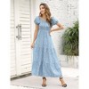 LXT-Women's Square Neck Ruffle Layered Smocked Maternity Dress - 2 of 4