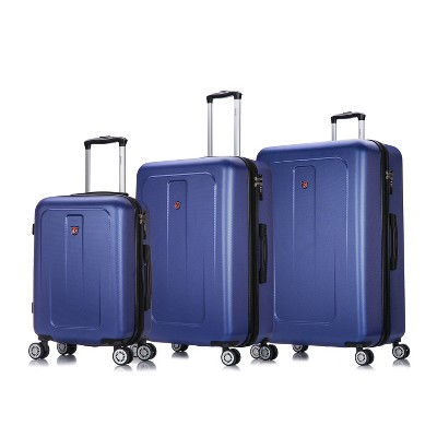 DUKAP Crypto Lightweight 3pc Hardside Checked Luggage Set - Blue